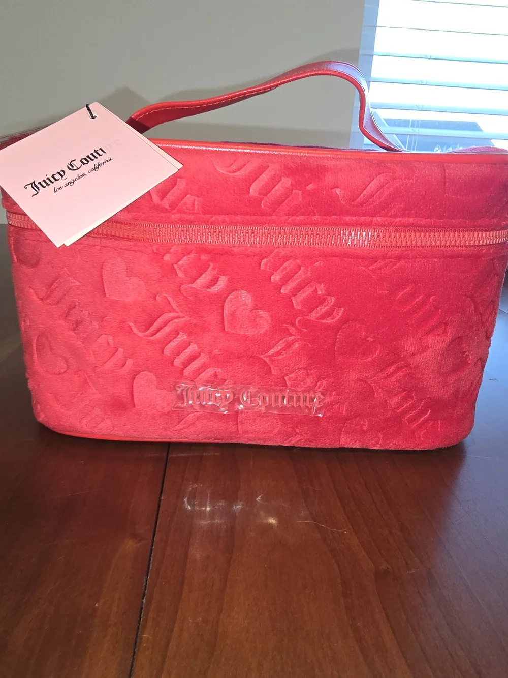 Juicy Couture Red ♥️ Cotton Cosmetic Bag & Toiletry Bottle, Brand New with Tags!